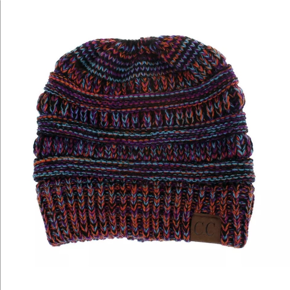 C.C beanie ponytail winter hat